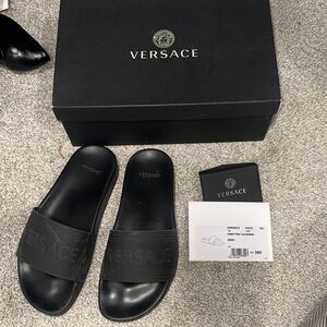 Versace Black Men's Slides